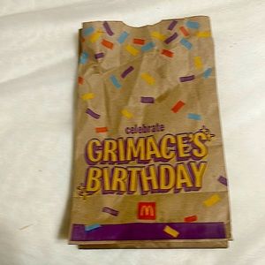 Grimace birthday meal bag